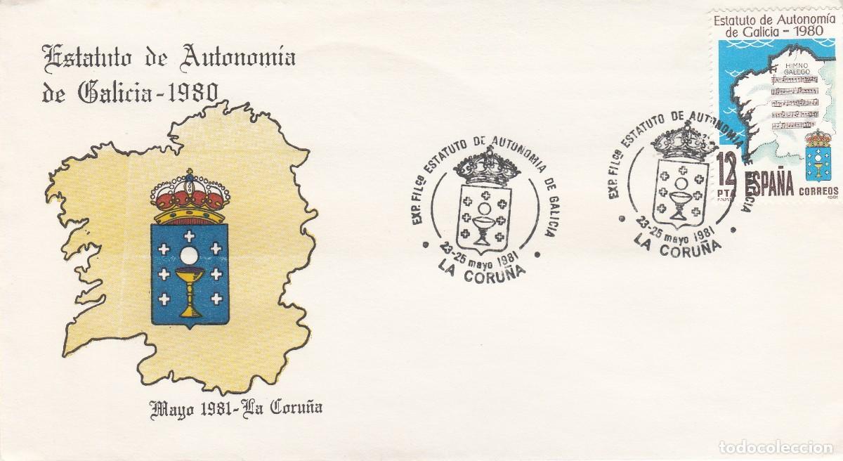 Sellos: GALICIA - MATASELLOS ESTATUTO DE AUTONOM&Iacute;A GALICIA - LA CORU&Ntilde;A - 1981