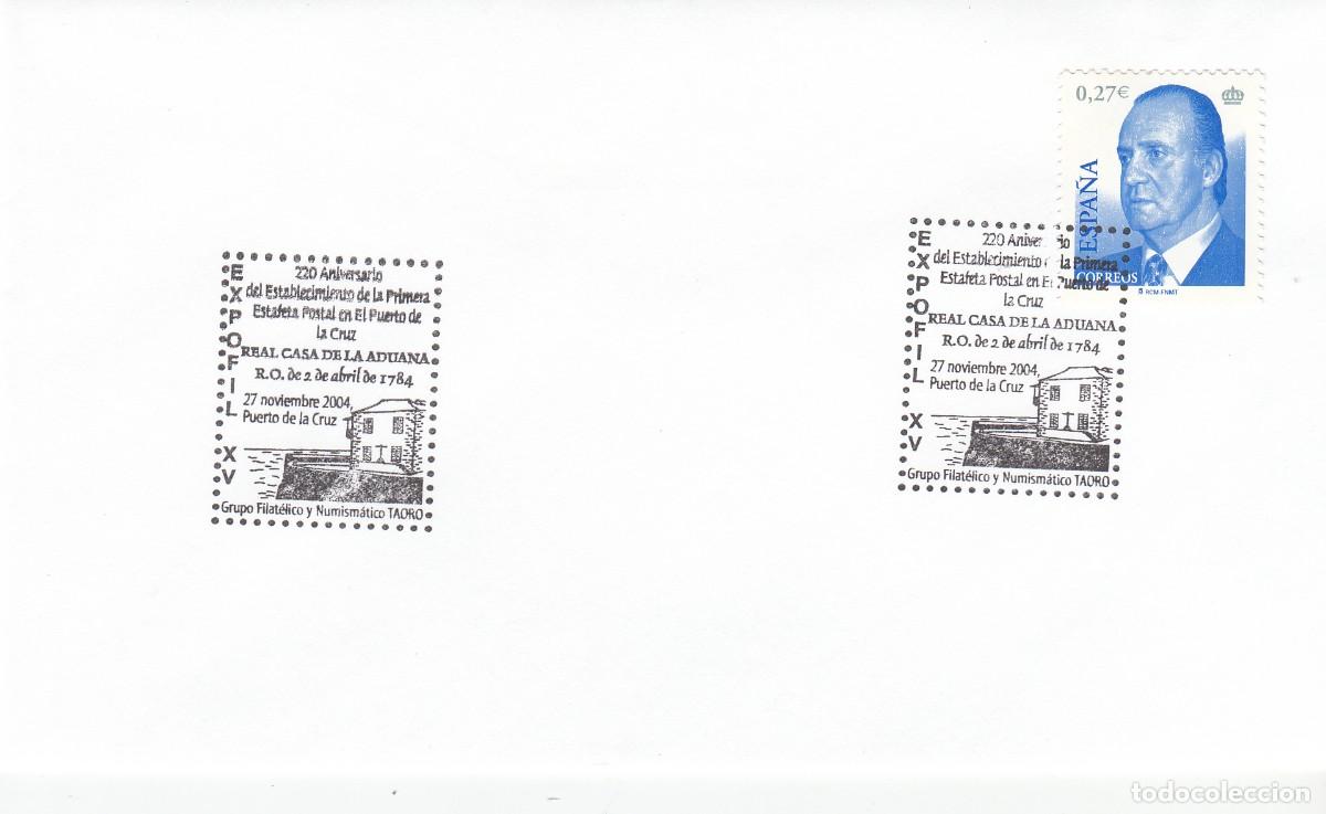 Sellos: MATASELLOS ANIVERSARIO PRIMERA ESTAFETA POSTAL EN PUERTO DE LA CRUZ - 2004
