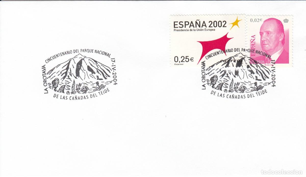 Sellos: MATASELLOS CINCUENTENARIO DEL PARQUE NACIONAL DE LAS CA&Ntilde;ADAS DEL TEIDE - LA OROTAVA - 2004