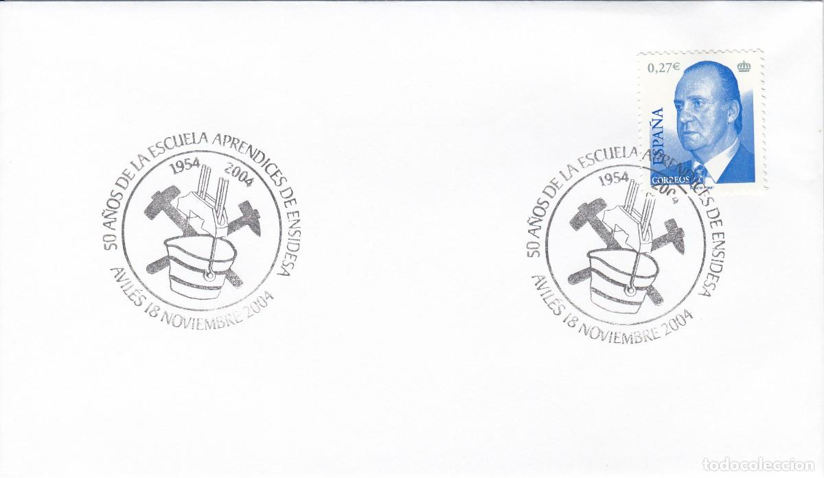 Sellos: MATASELLOS 50 A&Ntilde;OS DE LA ESCUELA DE ENSIDESA - AVIL&Eacute;S - 2004
