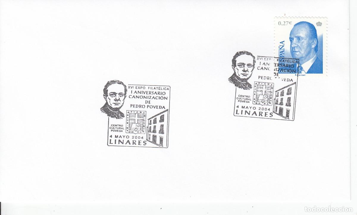 Sellos: MATASELLOS ANIVERSARIO CANONIZACI&Oacute;N PEDRO POVEDA - LINARES - 2004