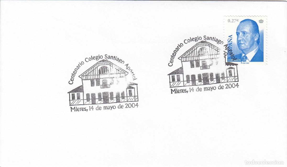 Sellos: ASTURIAS - MATASELLOS CENTENARIO COLEGIO APOSTOL - MIERES - 2004
