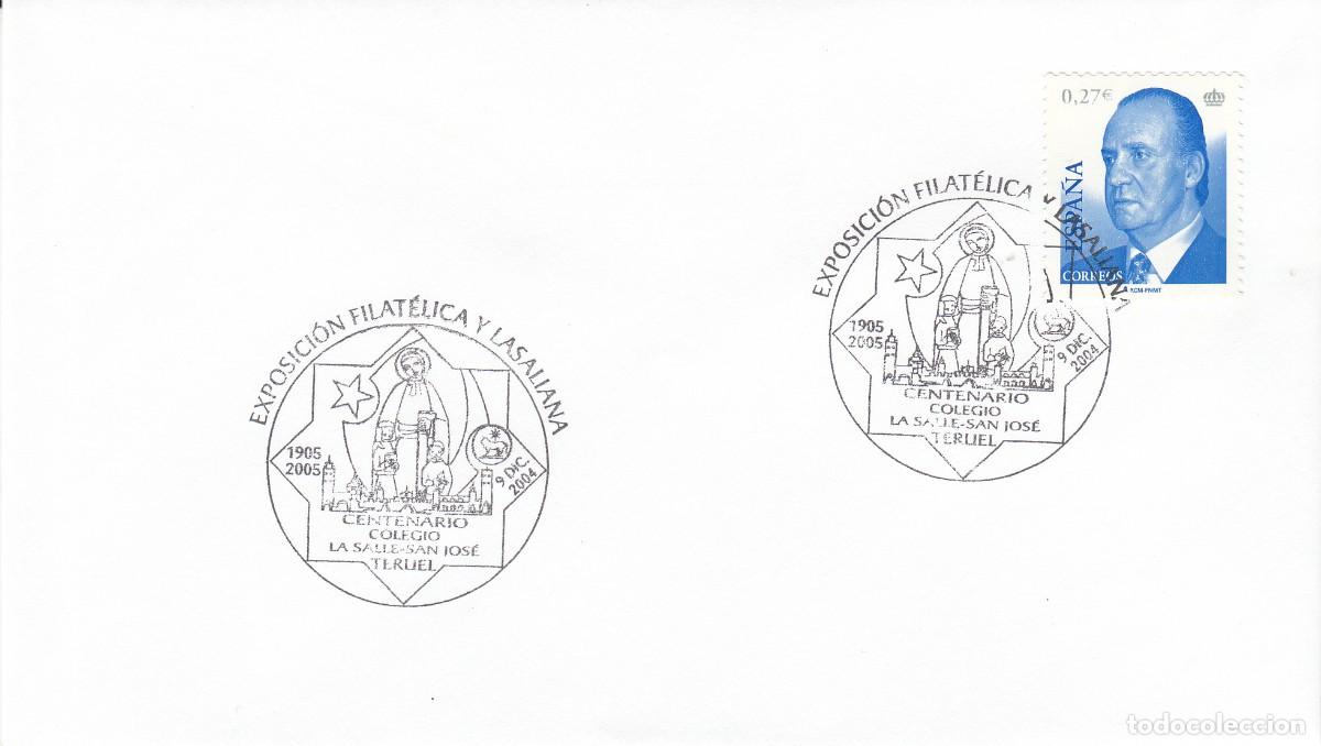 Sellos: MATASELLOS EXPOSICI&Oacute;N FILAT&Eacute;LICA LASALIANA - COLEGIO LA SALLE - SAN JOS&Eacute; - TERUEL - 2004