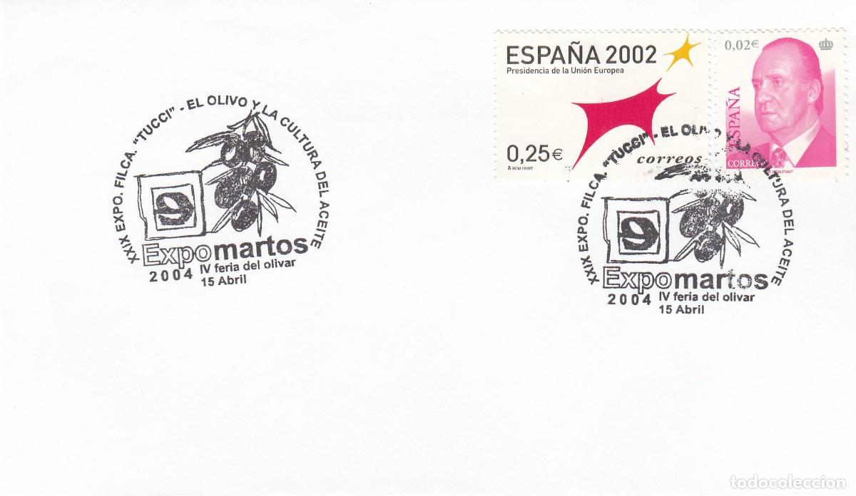 Sellos: MATASELLOS EXPOS. FILAT&Eacute;LICA TUCCI - EL OLIVO Y LA CULTURA DEL ACEITE - MARTOS - 2004