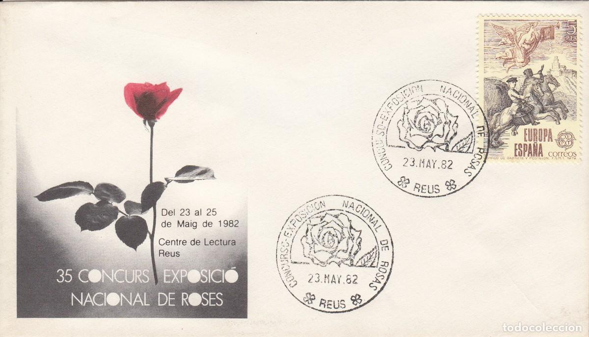 Sellos: MATASELLOS CONCURSO EXPOSICI&Oacute; NACIONAL DE ROSES - ROSAS - - REUS -1982