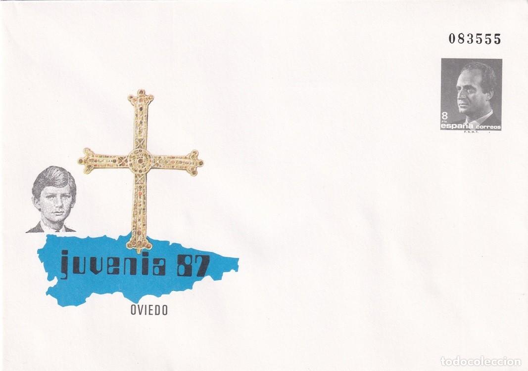 Selos: Sobre entero postal 1987 - Juvenia 87 Oviedo - X Exposici&oacute;n Filatelia Juvenil