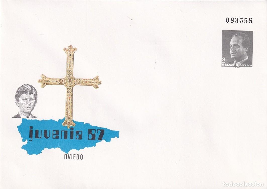 Selos: Sobre entero postal 1987 - Juvenia 87 Oviedo - X Exposici&oacute;n Filatelia Juvenil