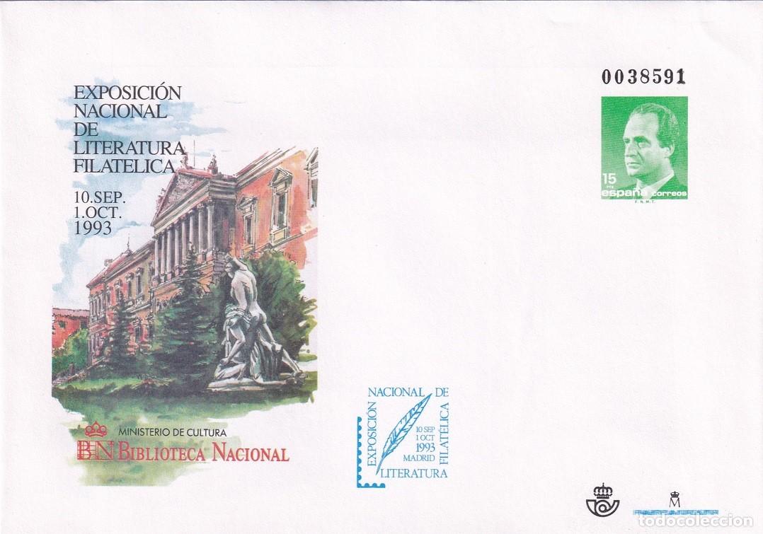 Selos: Sobre Entero Postal Edifil 19 Madrid - Exposici&oacute;n Literatura Filat&eacute;lica 1993 - Biblioteca Nacional
