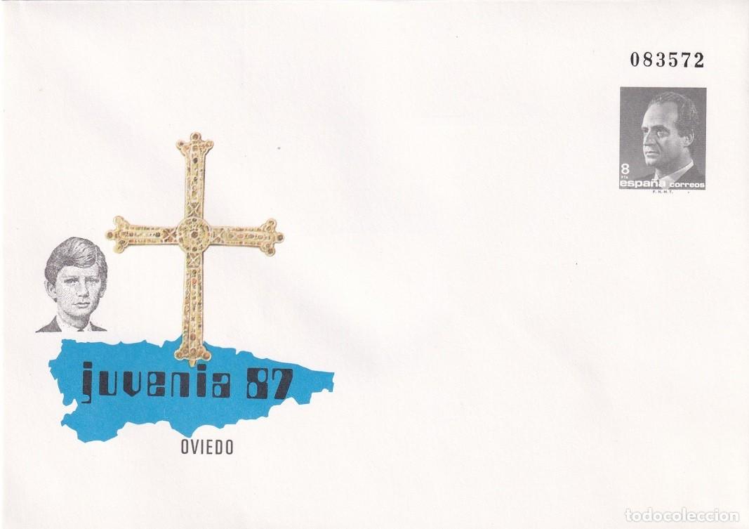 Stamps: Sobre entero postal 1987 - Juvenia 87 Oviedo - X Exposici&oacute;n Filatelia Juvenil