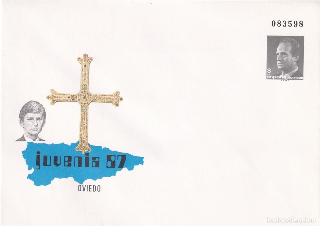Selos: Sobre entero postal 1987 - Juvenia 87 Oviedo - X Exposici&oacute;n Filatelia Juvenil