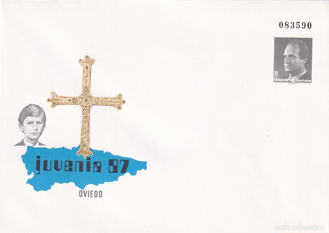 Selos: Sobre entero postal 1987 - Juvenia 87 Oviedo - X Exposici&oacute;n Filatelia Juvenil