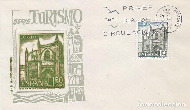 Sellos: Edifil 1984, LEQUEITIO (VISCAYA) IGLESIA DE LA ASUNCION. primer dia de 23-7-1970, SOBRE DE SISO