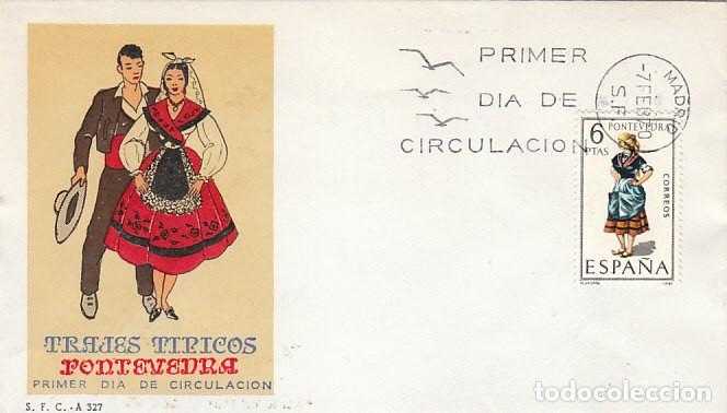 Briefmarken: EDIFIL 1950, TRAJE REGIONAL DE PONTEVEDRA, SOBRE PRIMER DIA A&Ntilde;O 1970 SOBRE DEL SFC