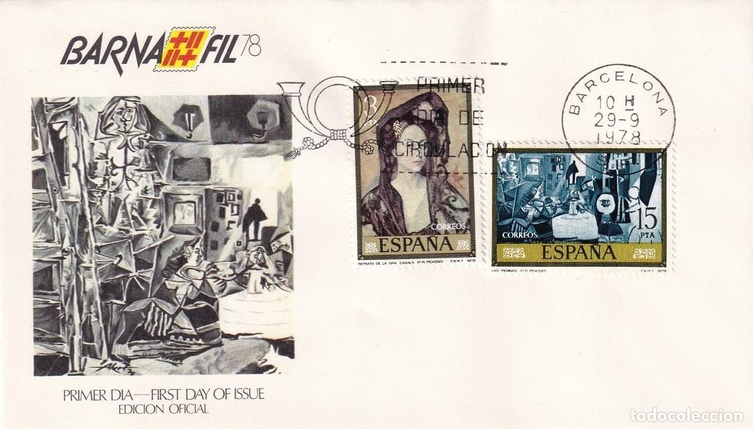 Sellos: SPD Barcelona 1978 - Barnafil 78 Pablo Ruiz Picasso - Retrato de la se&ntilde;ora Canals - Las Meninas