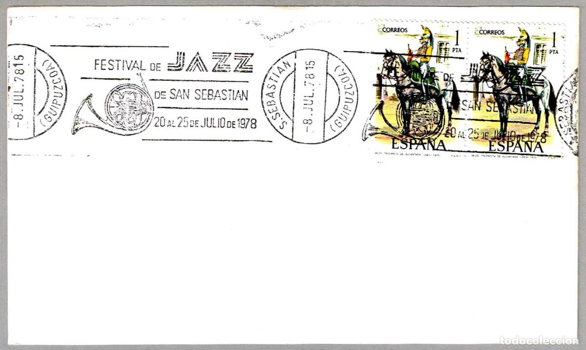 Sellos: Matasellos rodillo FESTIVAL DE JAZZ. San Sebastian, Guipuzcoa, 1978