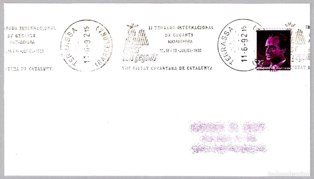 Sellos: Matasellos rodillo II TROBADA INT. DE GEGANTS MATADEPERA. Terrassa, Barcelona, 1992