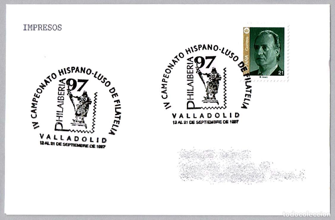 Sellos: Matasellos CAMP. HISPANO-LUSO DE FILATELIA - ESTATUA CONDE ANSUREZ. Valladolid 1997