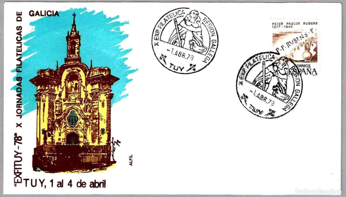 Sellos: Matasellos X EXP.FIL. REGION GALLEGA - SAN TELMO. Tuy, Pontevedra, Galicia, 1978