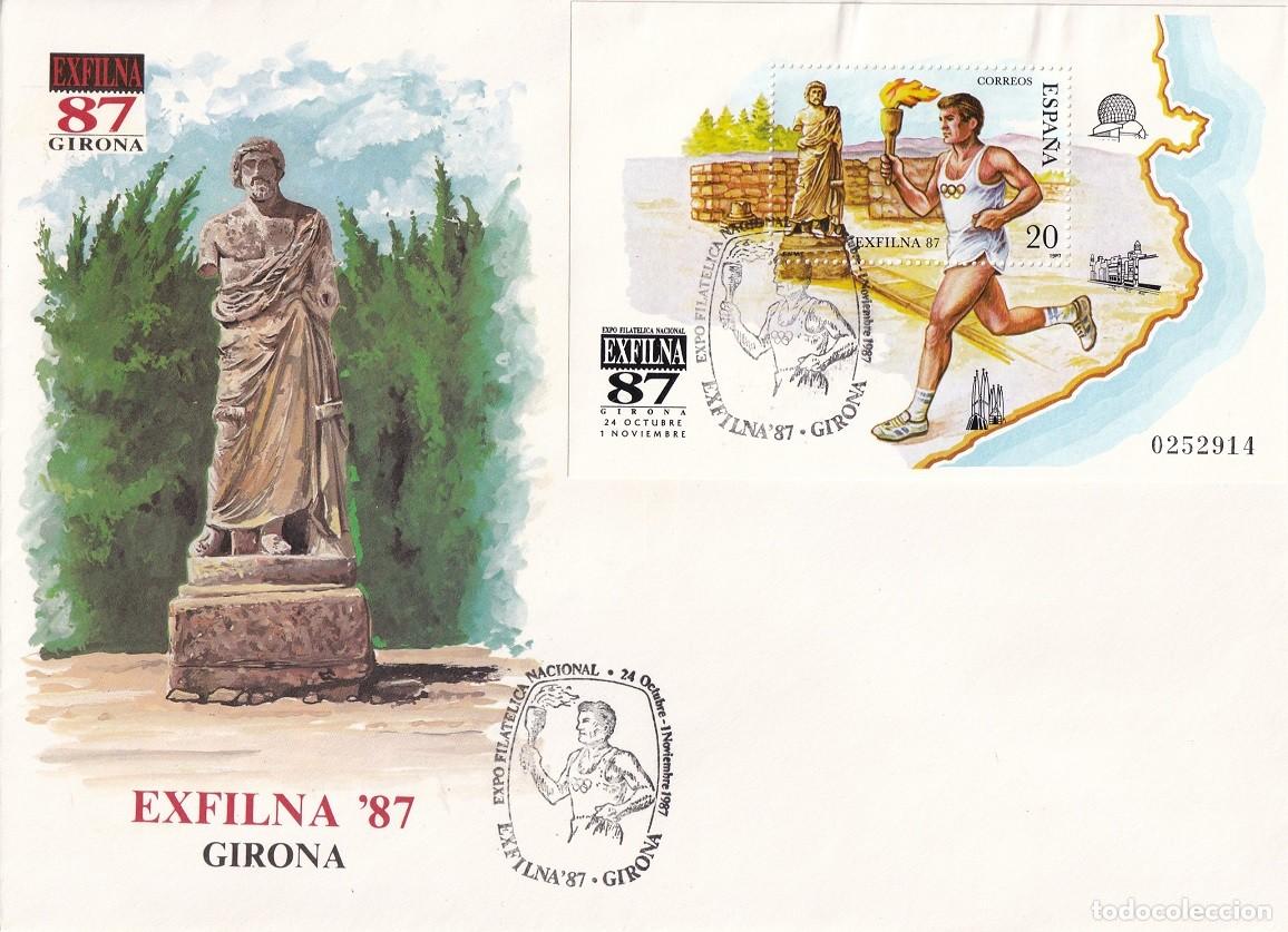 Sellos: Sobre Espa&ntilde;a 1987 - Exfilna 87 - Girona - Expo Filat&eacute;lica Nacional - Matasellos especiales