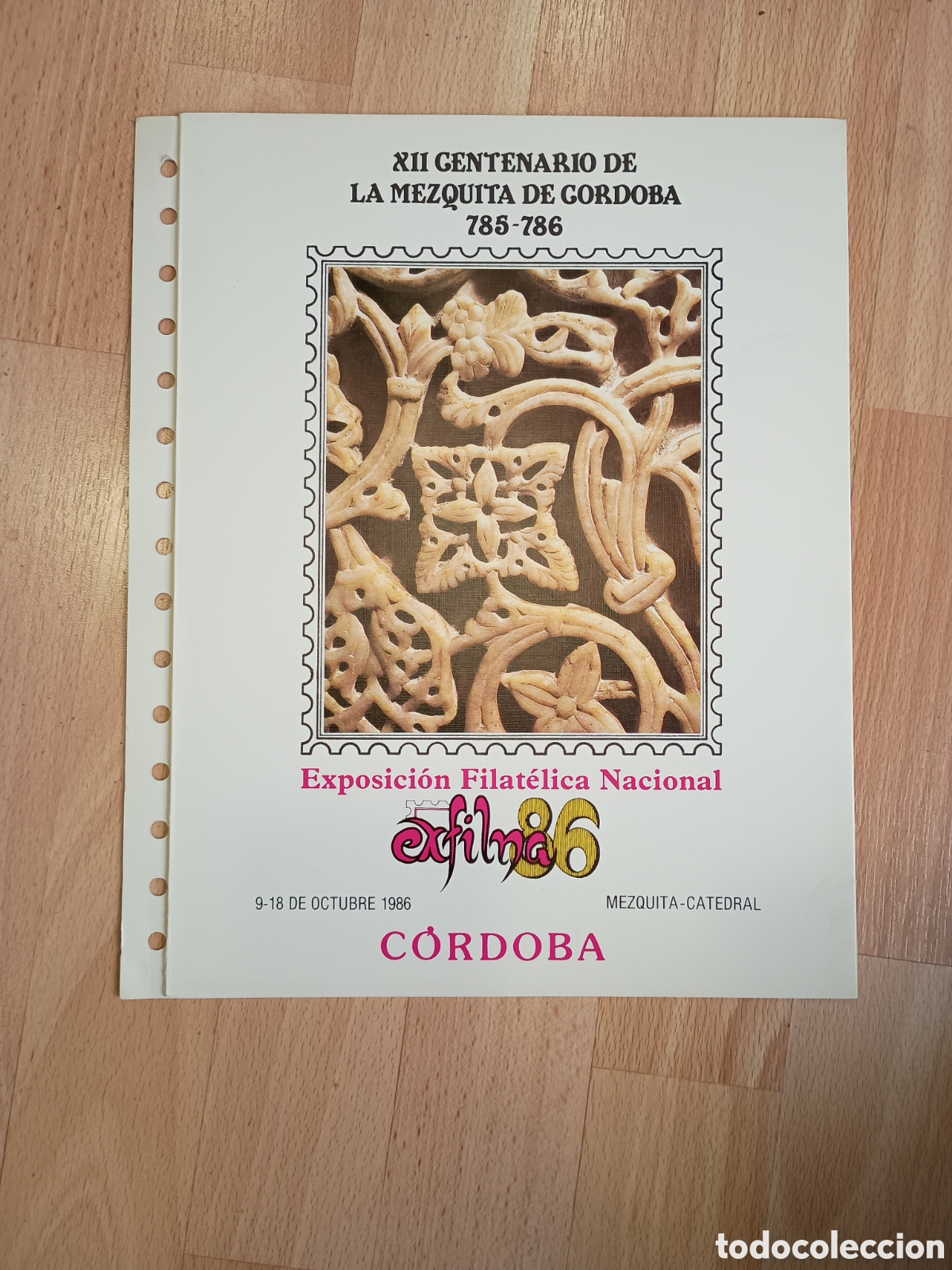 Sellos: ESPA&Ntilde;A 1986 - EXFILNA 86 - CLUB FILAT&Eacute;LICO DE C&Oacute;RDOBA - DOCUMENTO N&deg; 3