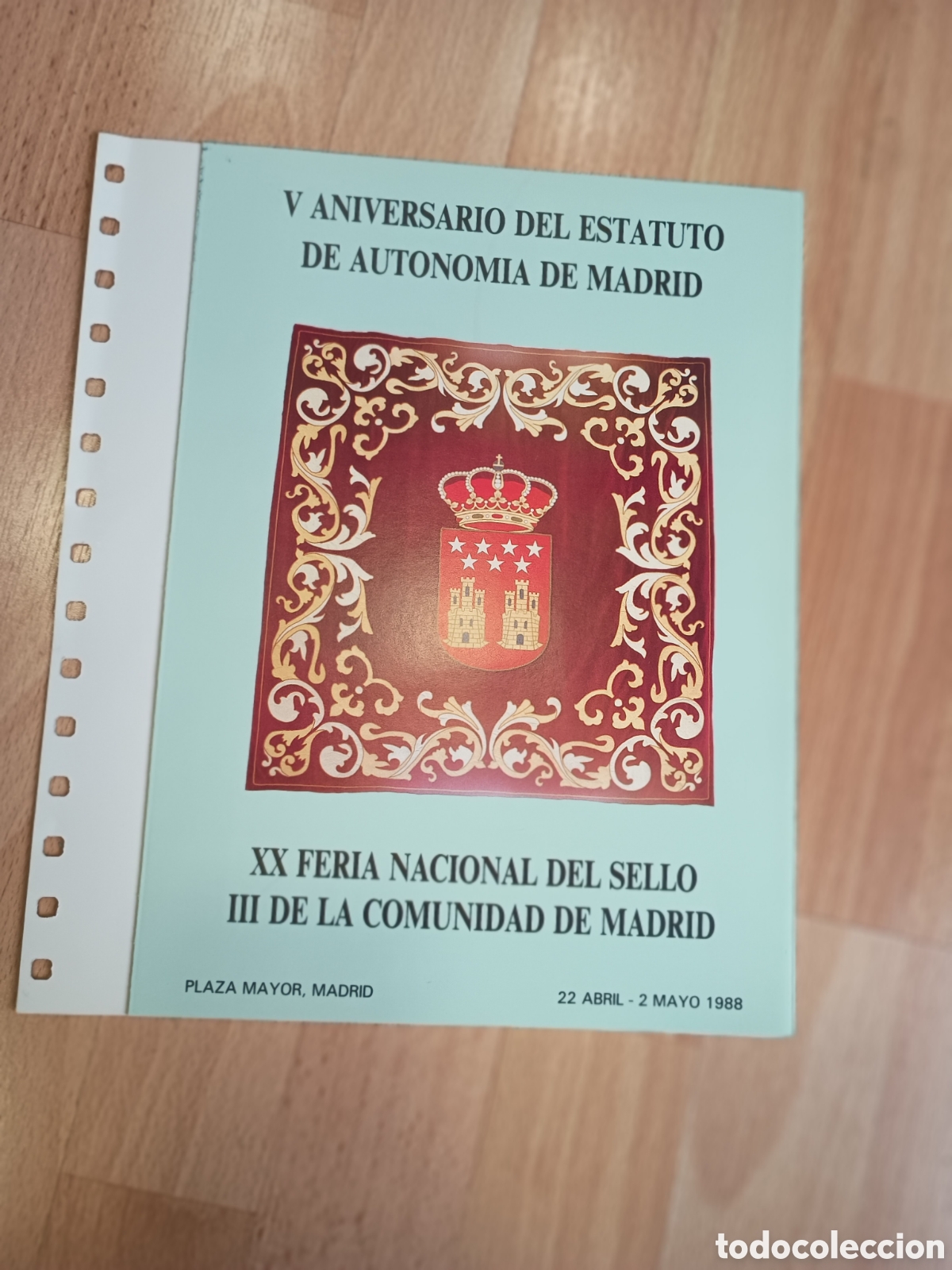 Sellos: ESPA&Ntilde;A 1988 - EXPOSICI&Oacute;N FILAT&Eacute;LICA DE MADRID - DOCUMENTO FILAT&Eacute;LICO N&deg; 2