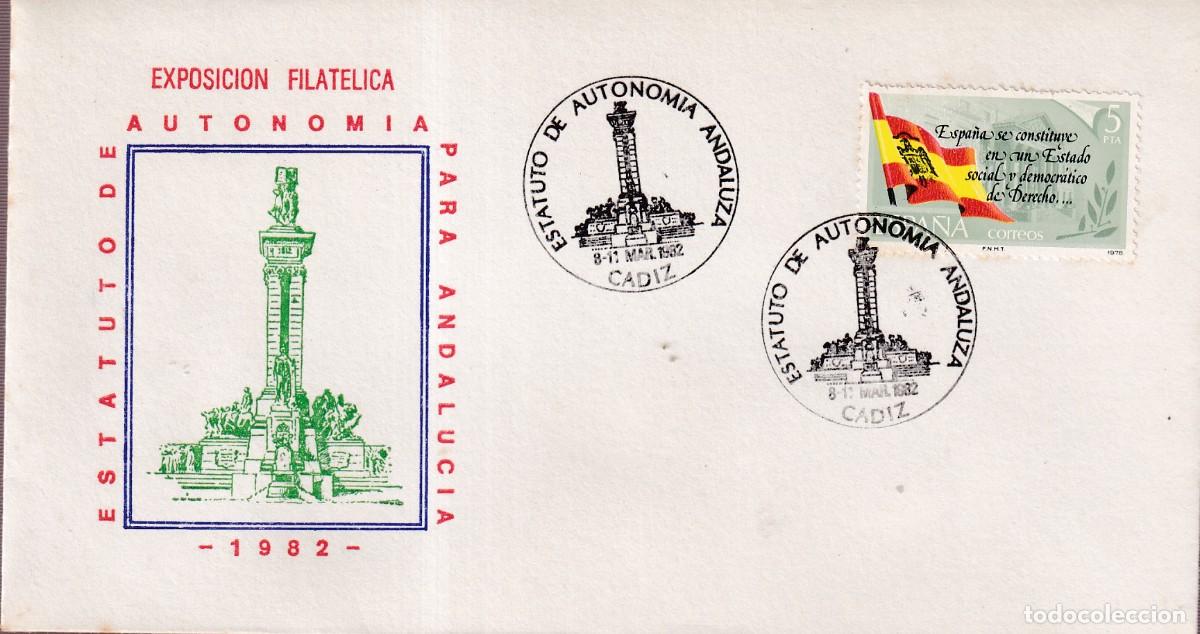 Sellos: CADIZ 1982 - ESTATUTO DE AUTONOMIA PARA ANDALUCIA