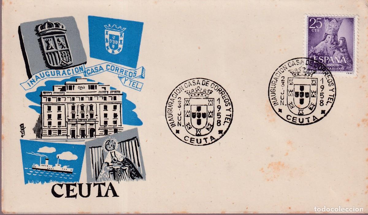 Sellos: CEUTA 1958 - INAUGURACION CASA DE CORREOS Y TELEGRAFOS