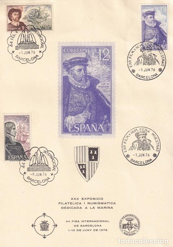 Sellos: XXX Exposici&oacute; filat&egrave;lica i numism&agrave;tica dedicada a La Marina - 1976 Fira Internacional de Barcelona