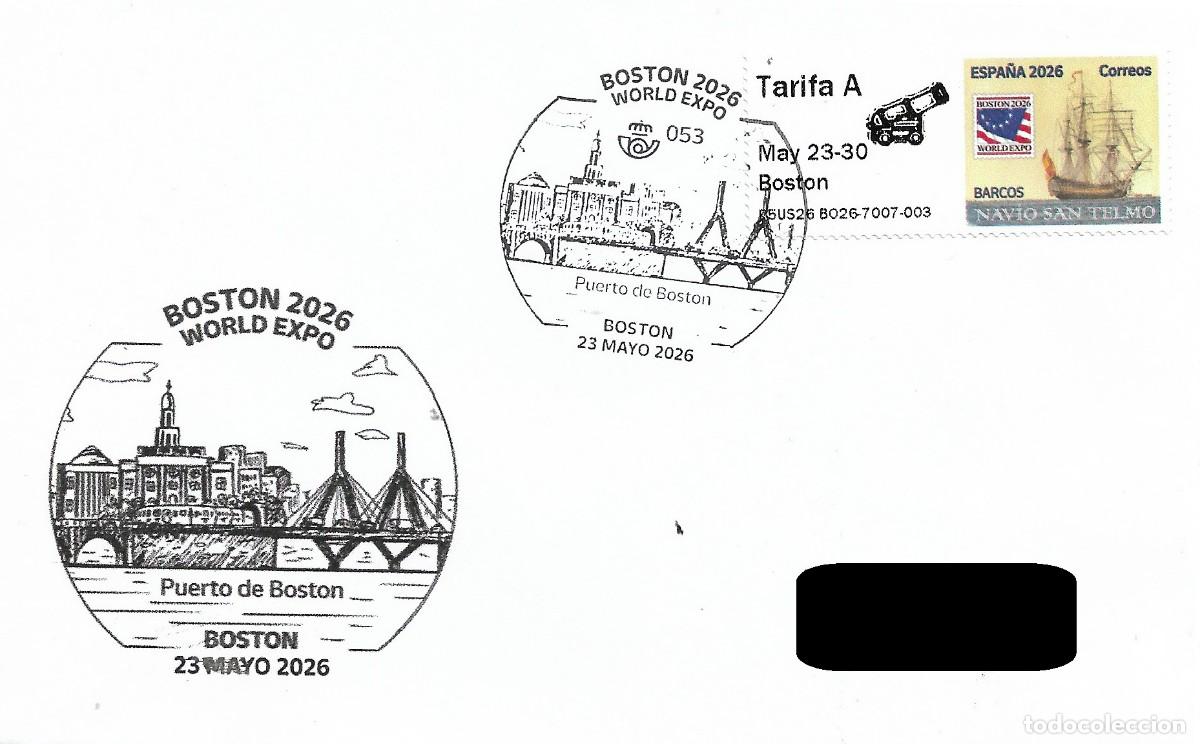 Sellos: ESPA&Ntilde;A. MATASELLOS ESPECIAL. PUERTO DE BOSTON. 2026. ATM