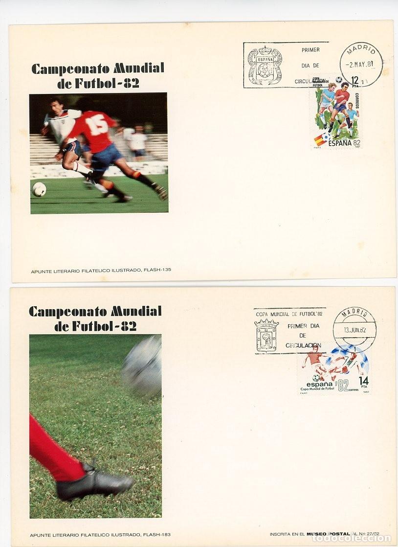 Sellos: MUNDIAL FUTBOL ESPA&Ntilde;A 1982. PRIMER DIA DE EMISION.