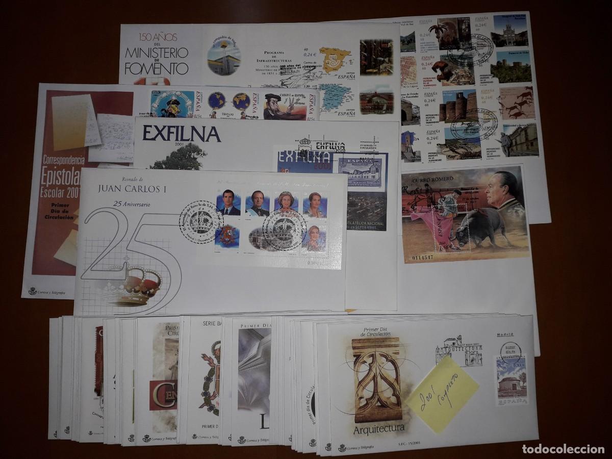Sellos: SELLOS ESPA&Ntilde;A A&Ntilde;O 2001 COMPLETO EN SPD