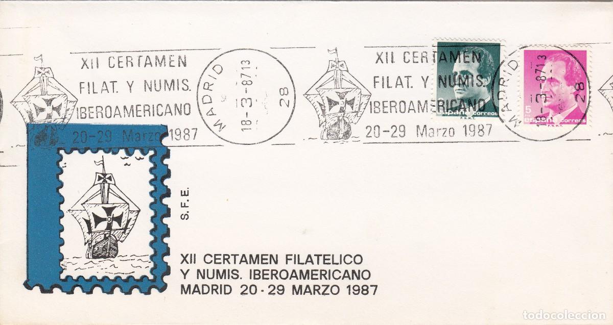 Sellos: MATASELLOS RODILLO CERTAMEN FILAT&Eacute;LICO IBEROAMERICANO - MADRID - 1987