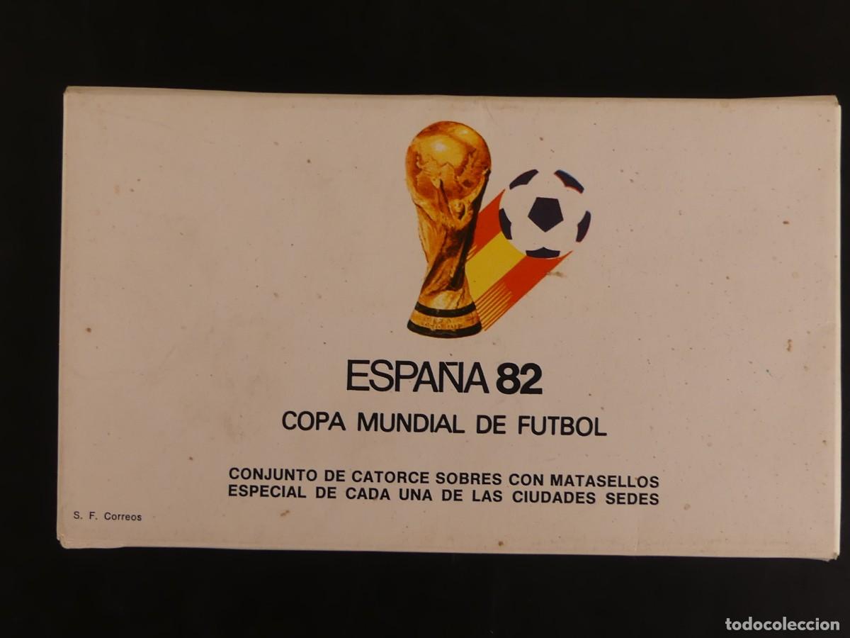 Sellos: ESPA&Ntilde;A 82 COPA MUNDIAL DE FUTBOL COLECCION DE 14 SOBRES DE PRIMER DIA DE CIRCULACION