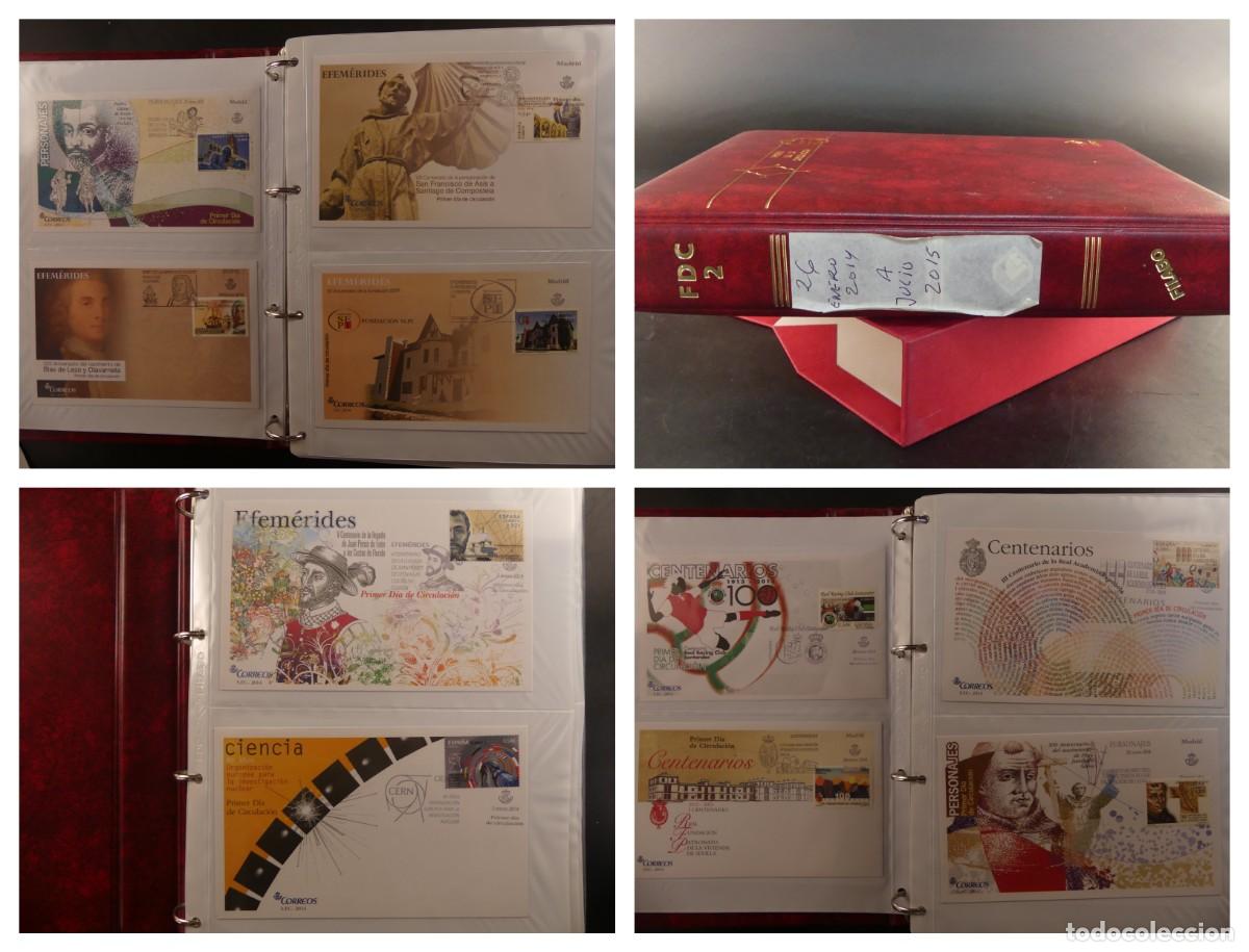 Sellos: ALBUM CON COLECCION DE SOBRES FILATELICOS - VALOR FACIAL +- 120,12
