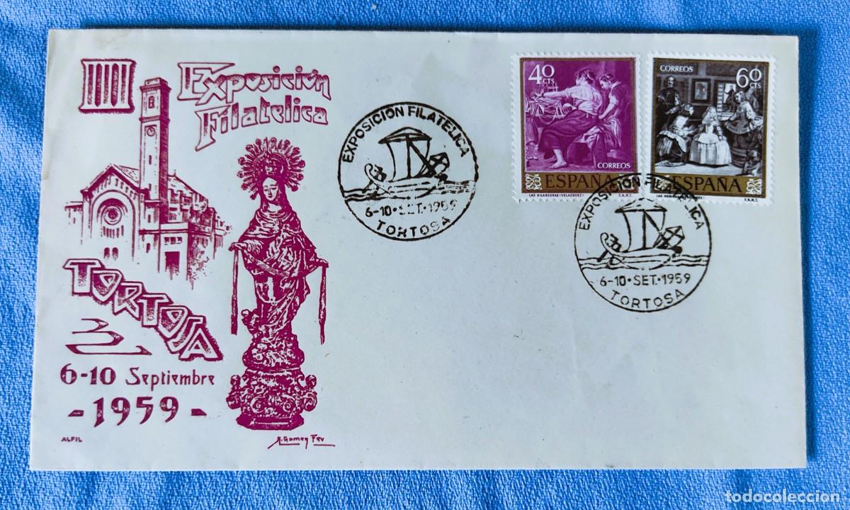 Sellos: ANTIGUO SOBRE DE LA III EXPOSICION FILATELICA DE TORTOSA A&Ntilde;O 1959 EN MUY BUEN ESTADO
