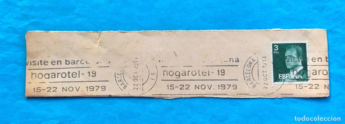 Sellos: MATASELLOS RODILLO-HOGAROTEL 19-BARCELONA 1979