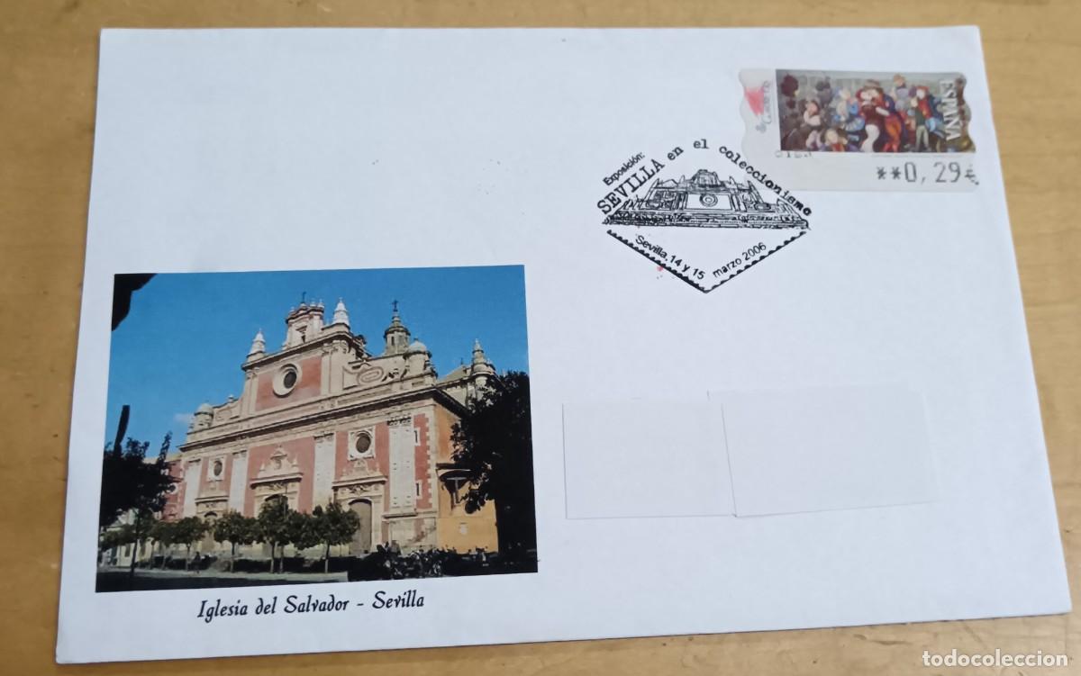 Sellos: SOBRE PRIMER D&Iacute;A IGLESIA DEL SALVADOR SEVILLA 14 Y 15 MARZO 2006 17,5X12 CM.
