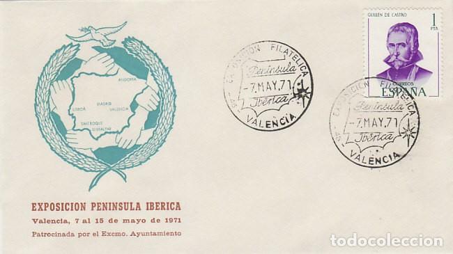 Sellos: A&Ntilde;O 1971, VALENCIA, EXPOSICION PENINSULA IBERICA, SOBRE OFICIAL DE LA EXPOSICION