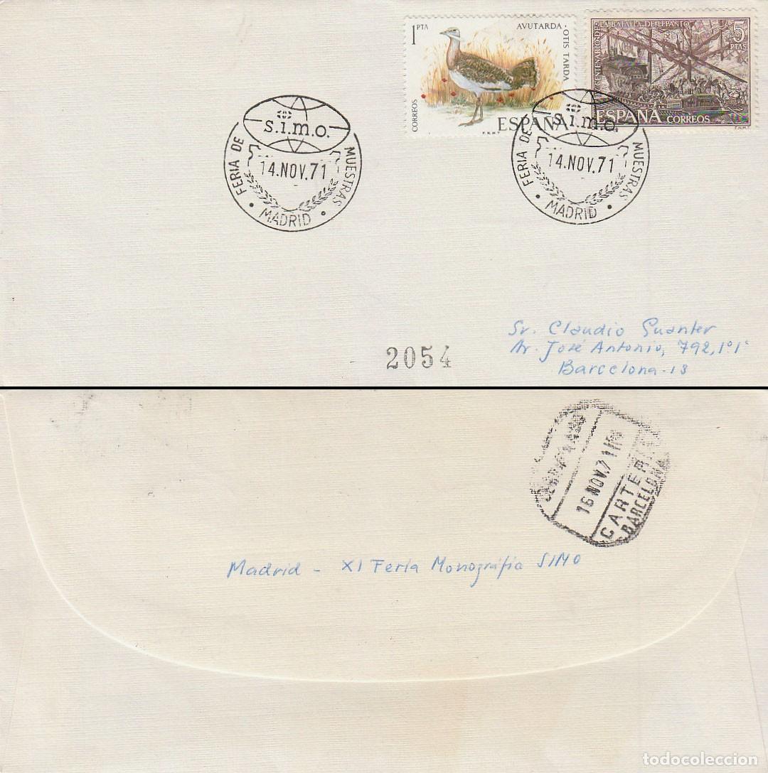 Sellos: A&Ntilde;O 1971, MADRID, SIMO, SOBRE CIRCULADO