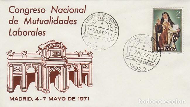 Sellos: A&Ntilde;O 1971, MADRID, CONHGRESO NACIONAL DE MUTUALIDADES LABORALES, SOBRE DE ALFIL