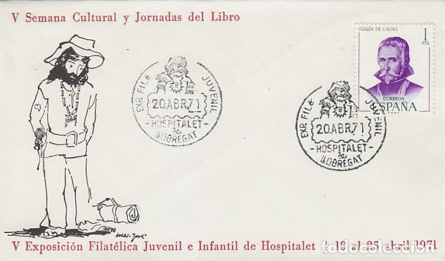 Sellos: A&Ntilde;O 1971, HOSPITALET DE LLOBREGAT (BARCELONA), EXPOSICION FILATELICA, JUVENIL, SOBRE OFICIAL