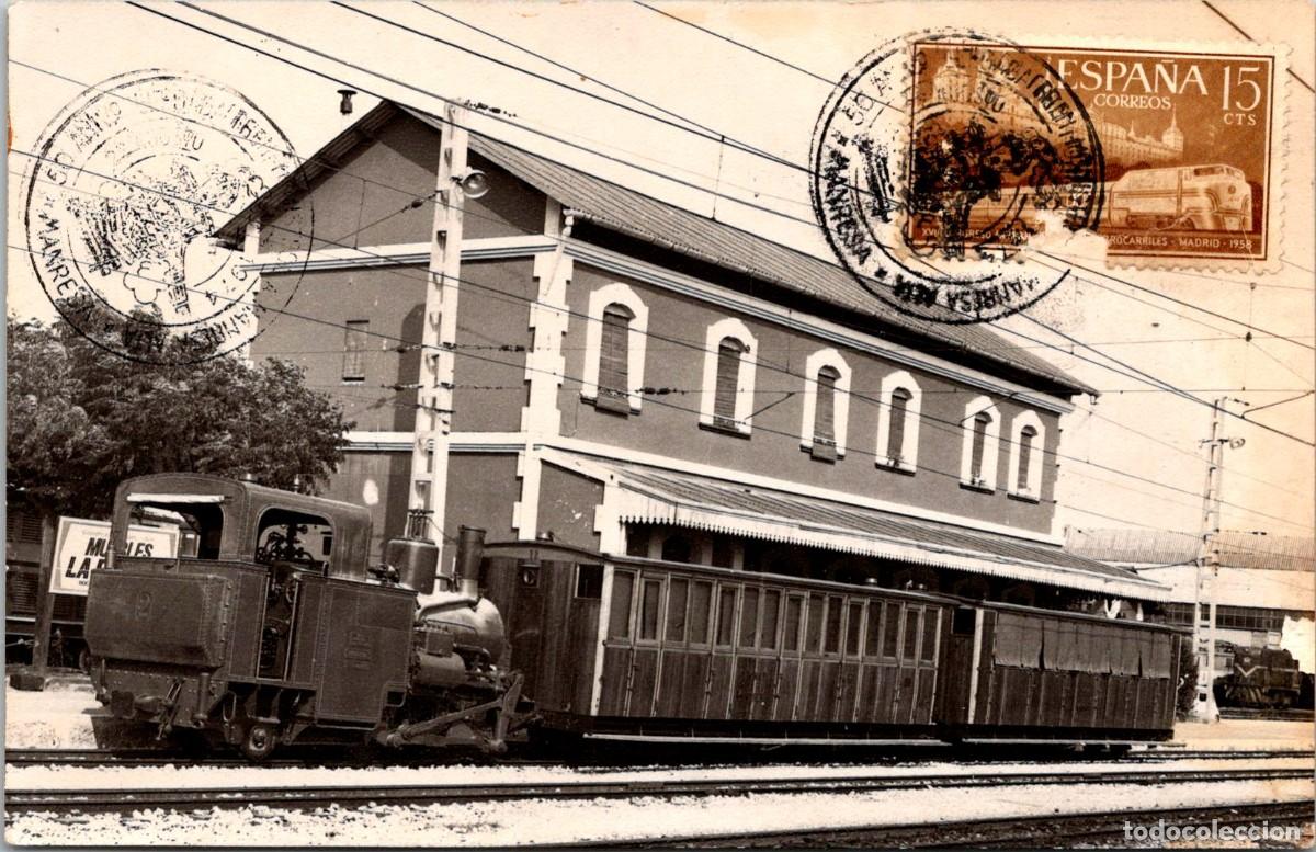 Sellos: 50 Aniversario Llegada Tren Monistrol a Manresa - 22 Agosto 1974 -Foto M&aacute;quina Tren a Identificar