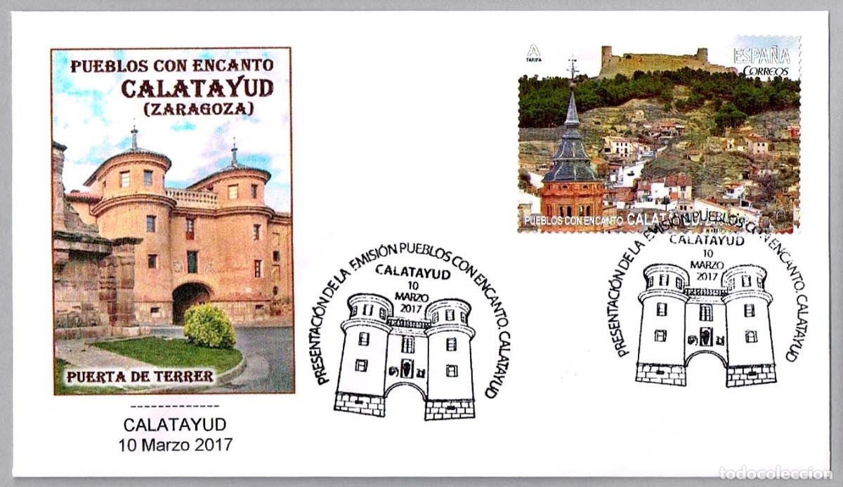 Sellos: Matasellos Presentacion - PUEBLOS CON ENCANTO - CALATAYUD. Calatayud, Zaragoza, 2017