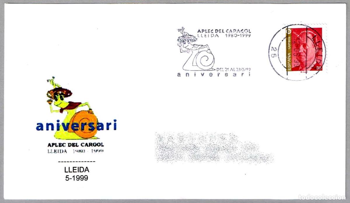 Sellos: Matasellos rodillo APLEC DEL CARAGOL - CARACOL. Lleida 1999