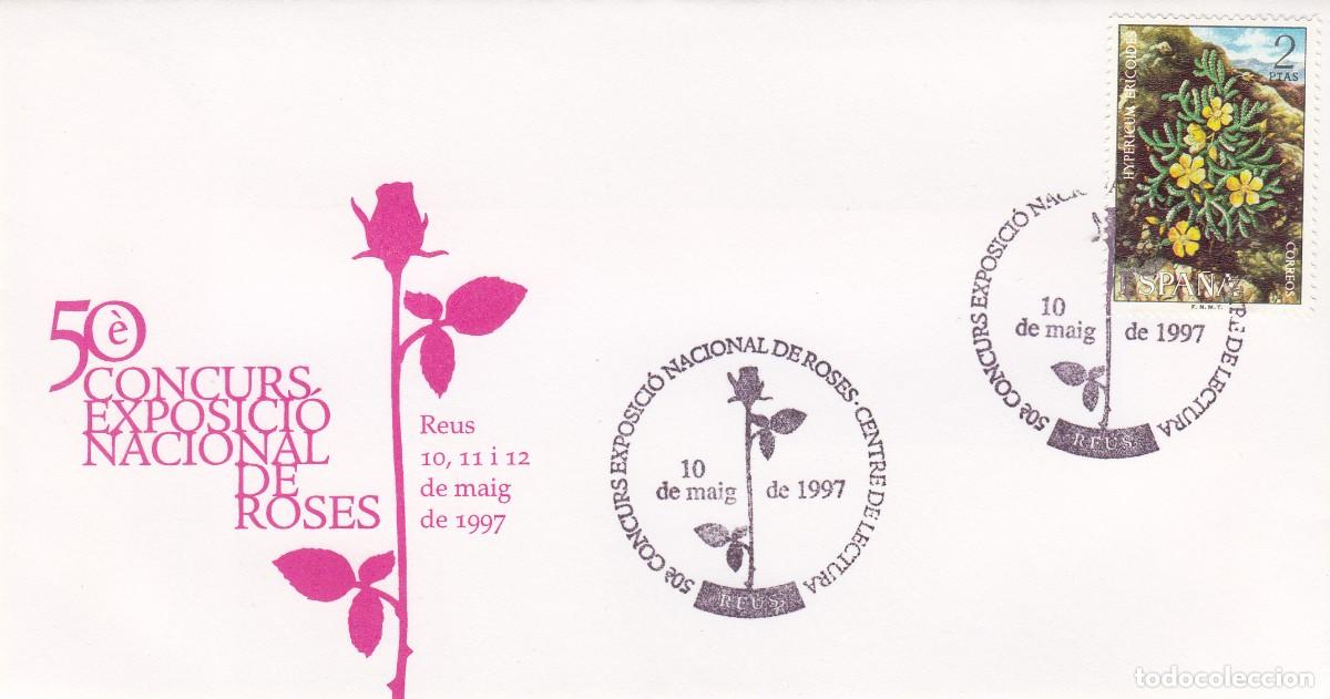 Sellos: MATASELLOS REUS - CONCURSO EXPOSICI&Oacute;N NACIONAL DE ROSAS - 1997