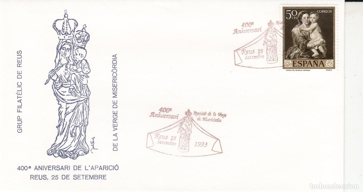 Sellos: MATASELLOS REUS - 400 ANIVERSARI APARICI&Oacute; VERGE MISERICORDIA - 1993