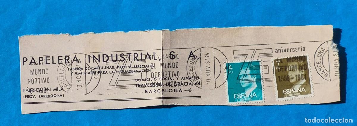Sellos: MATASELLOS RODILLO-75 ANIVERSARIO EL MUNDO DEPORTIVO 1906 / 1981-BARCELONA 1981