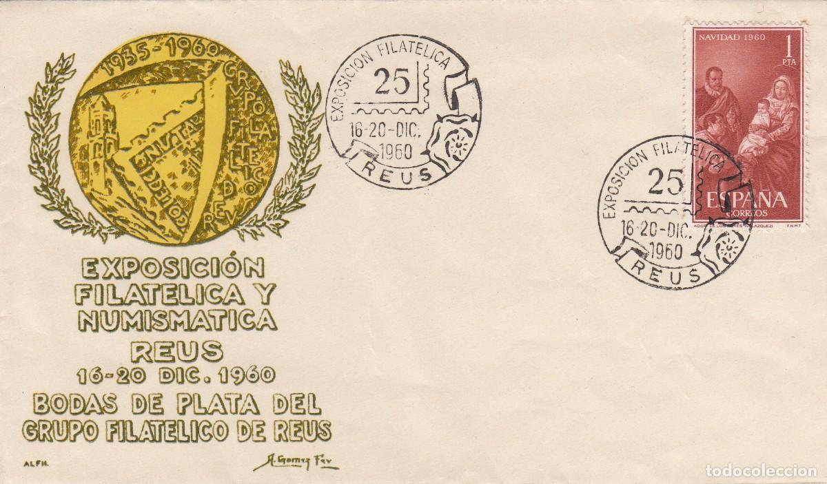 Sellos: MATASELLOS REUS - EXPOSICI&Oacute;N FILAT&Eacute;LICA - BODAS DE PLATA GRUPO FILAT&Eacute;LICO DE REUS - 1960