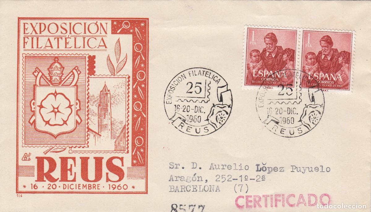 Sellos: MATASELLOS REUS - EXPOSICI&Oacute;N FILAT&Eacute;LICA - BODAS DE PLATA GRUPO FILAT&Eacute;LICO DE REUS - 1960
