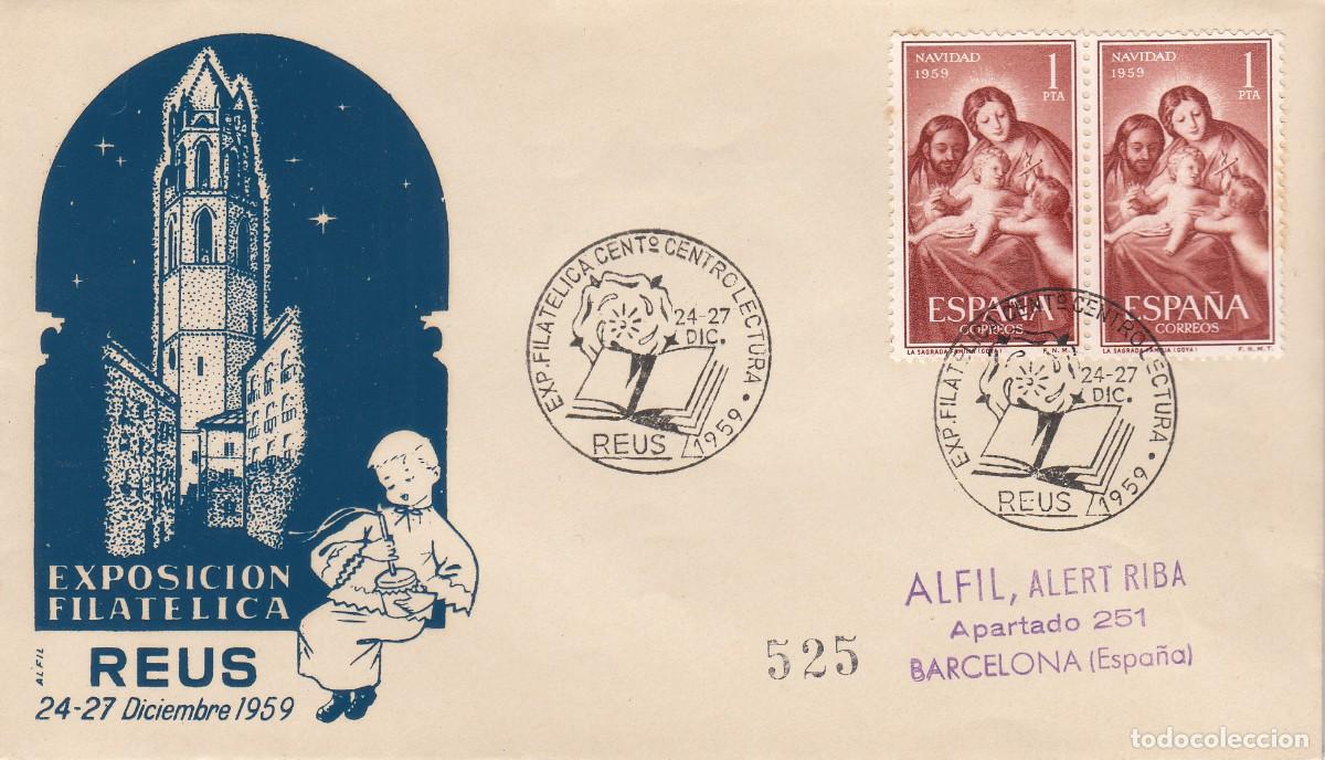 Sellos: MATASELLOS REUS - EXPOSICI&Oacute;N FILAT&Eacute;LICA -CENT. CENTRO DE LECTURA - 1959